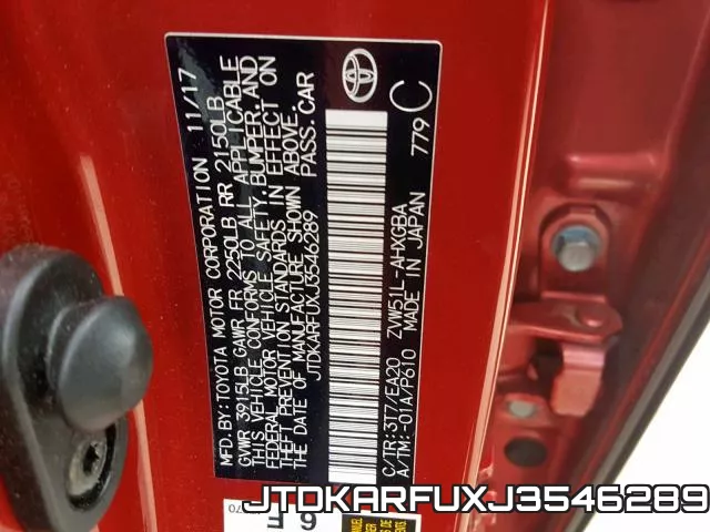 JTDKARFUXJ3546289 фото 2