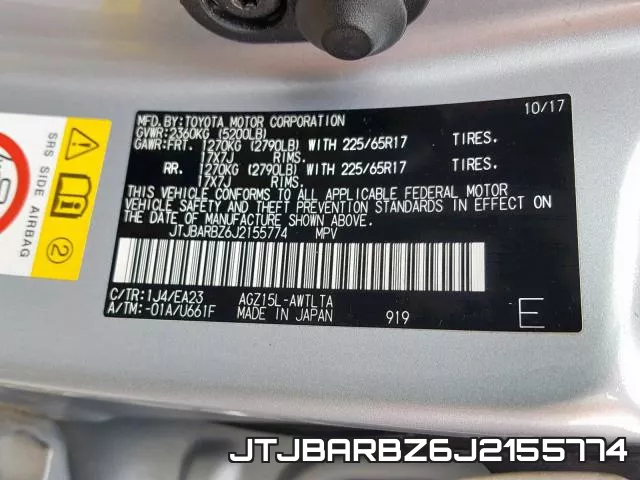 JTJBARBZ6J2155774 фото 2