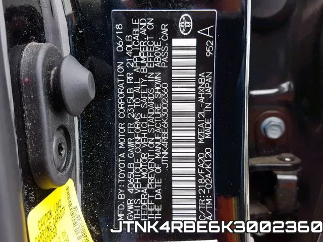 JTNK4RBE6K3002360 фото 2