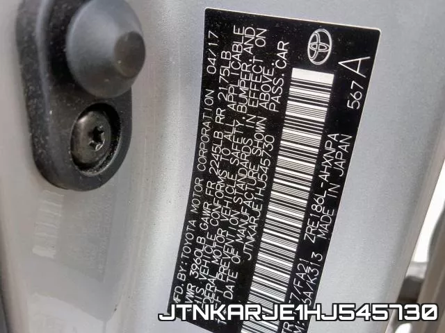 JTNKARJE1HJ545730 фото 2