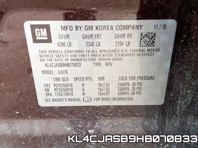 KL4CJASB9HB070833 фото 2