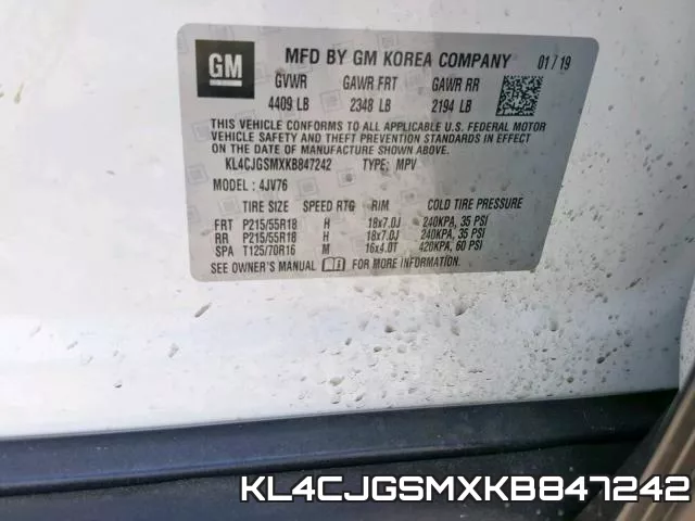 KL4CJGSMXKB847242 фото 2