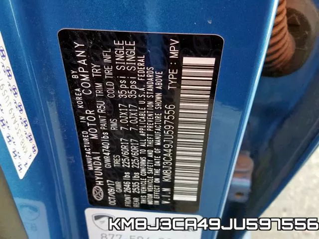 KM8J3CA49JU597556 фото 2