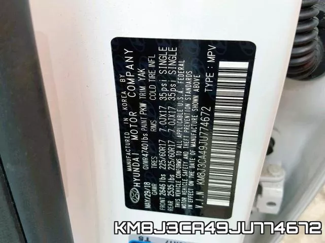 KM8J3CA49JU774672 фото 2