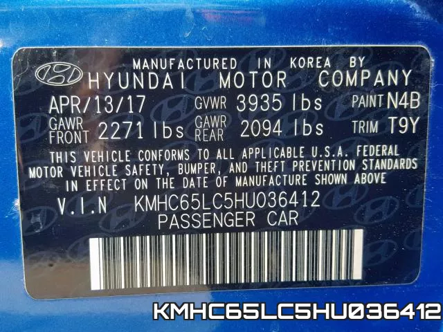 KMHC65LC5HU036412 фото 2