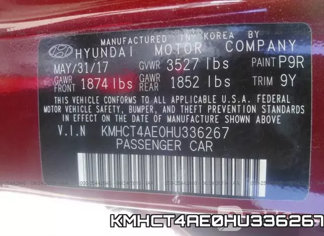 KMHCT4AE0HU336267 фото 10