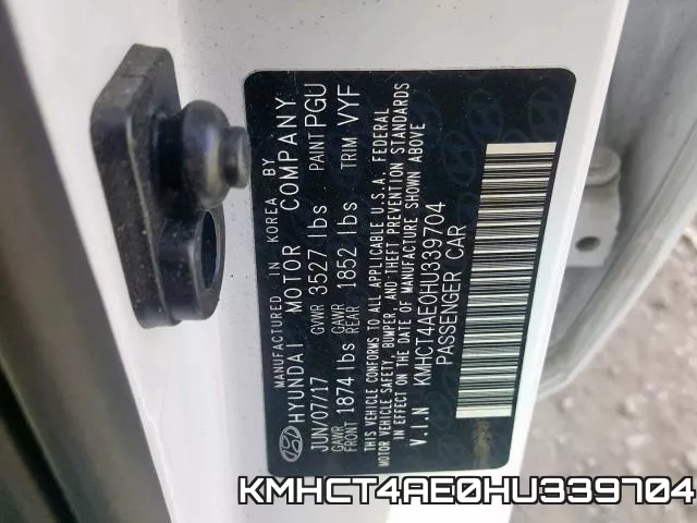KMHCT4AE0HU339704 фото 2