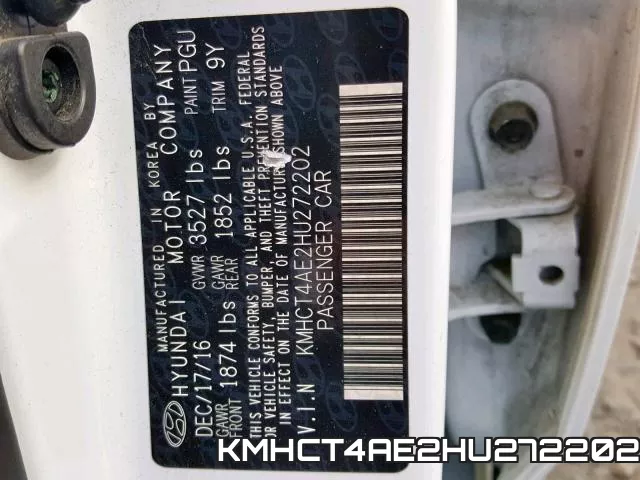 KMHCT4AE2HU272202 фото 2