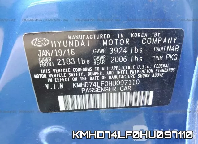 KMHD74LF0HU097110 фото 10