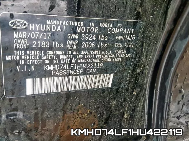 KMHD74LF1HU422119 фото 2