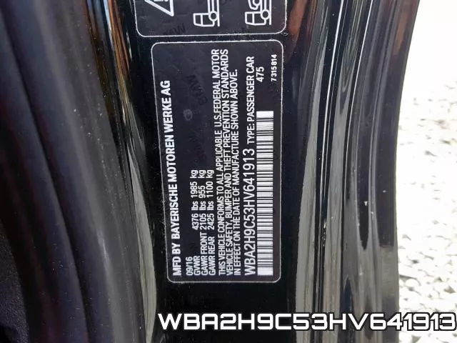 WBA2H9C53HV641913 фото 2