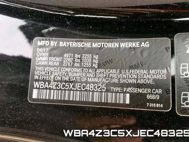 WBA4Z3C5XJEC48325 фото 2