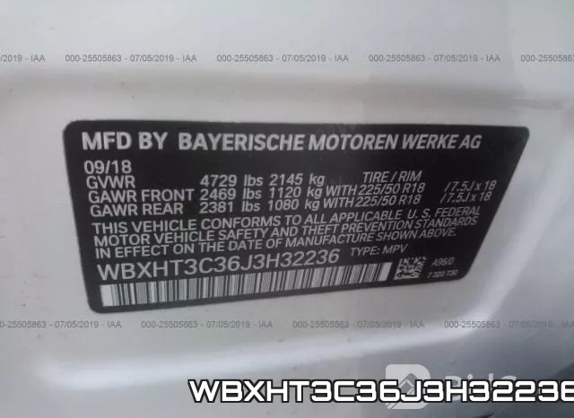 WBXHT3C36J3H32236 фото 10
