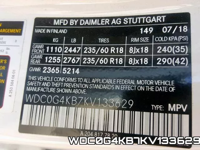 WDC0G4KB7KV133629 фото 2