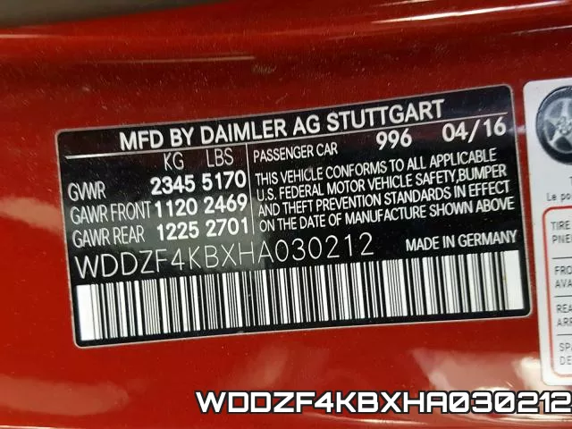 WDDZF4KBXHA030212 фото 2