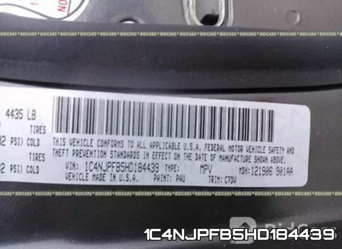 1C4NJPFB5HD184439 фото 10