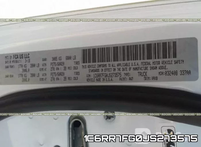 1C6RR7FG0JS273575 фото 10
