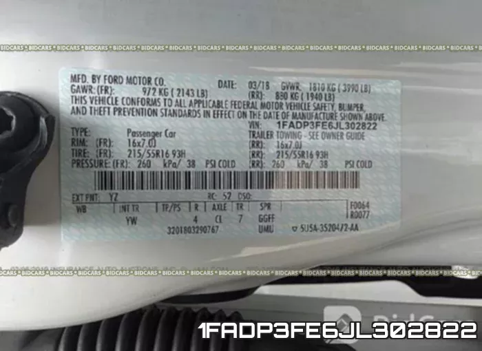 1FADP3FE6JL302822 фото 10