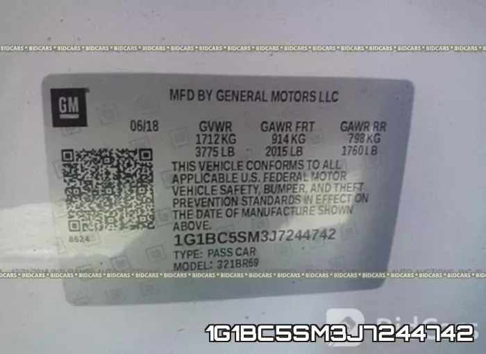1G1BC5SM3J7244742 фото 10
