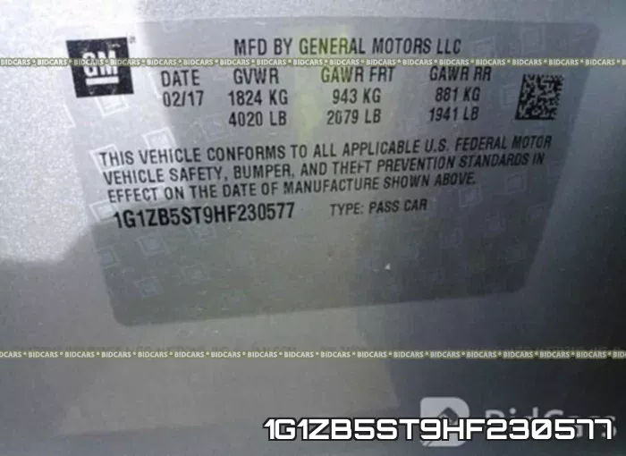 1G1ZB5ST9HF230577 фото 10