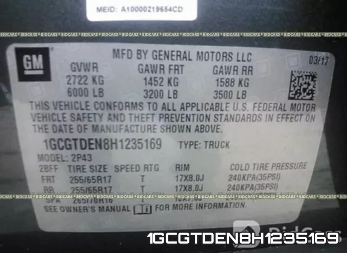 1GCGTDEN8H1235169 фото 10