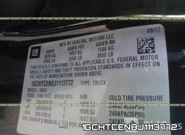 1GCHTCEN8J1113772 фото 10