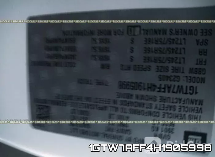 1GTW7AFF4H1905998 фото 10