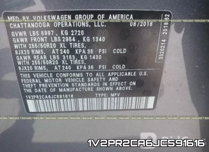 1V2PR2CA6JC591616 фото 10