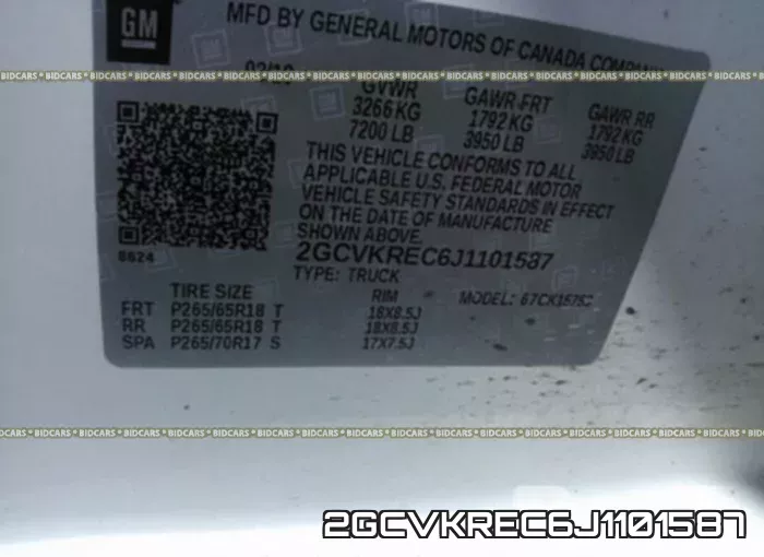 2GCVKREC6J1101587 фото 10