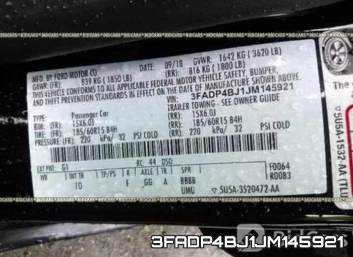 3FADP4BJ1JM145921 фото 10