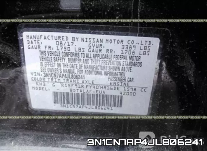 3N1CN7AP4JL806241 фото 10
