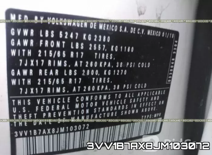 3VV1B7AX8JM103072 фото 10