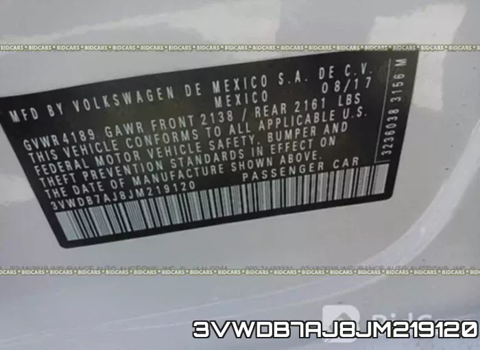 3VWDB7AJ8JM219120 фото 10
