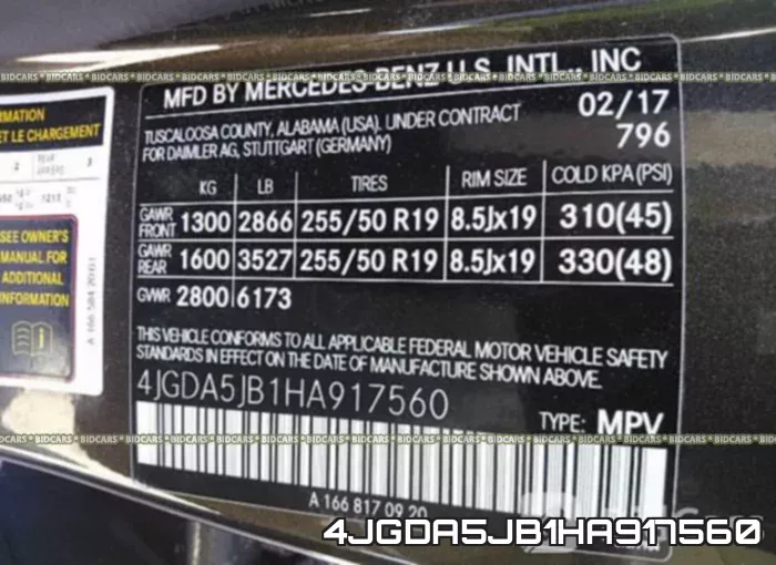 4JGDA5JB1HA917560 фото 10