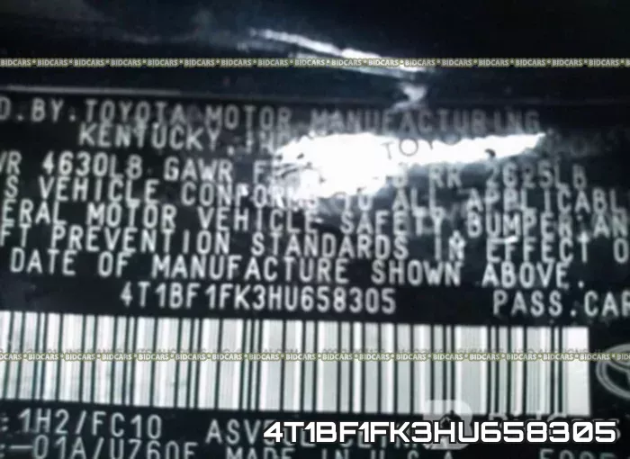 4T1BF1FK3HU658305 фото 10