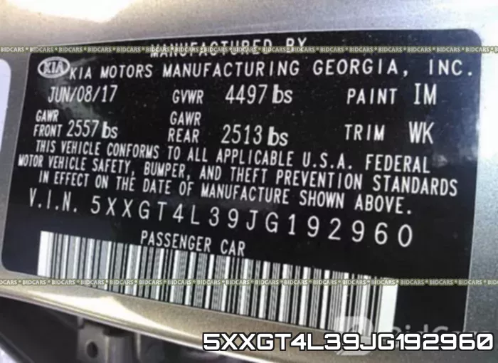 5XXGT4L39JG192960 фото 10