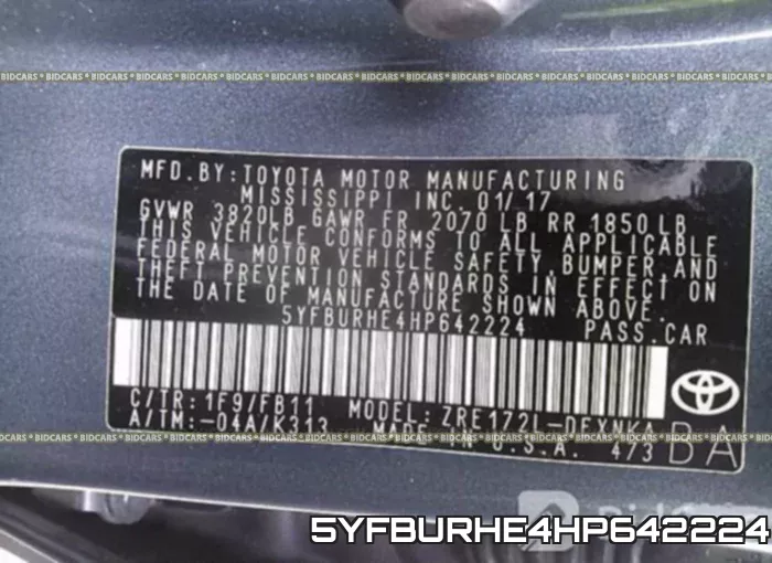 5YFBURHE4HP642224 фото 10