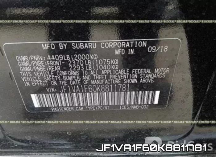 JF1VA1F60K8811781 фото 10