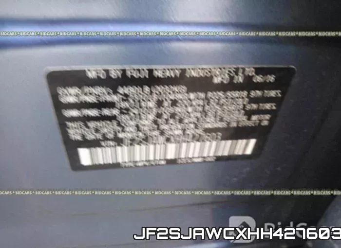 JF2SJAWCXHH427603 фото 10