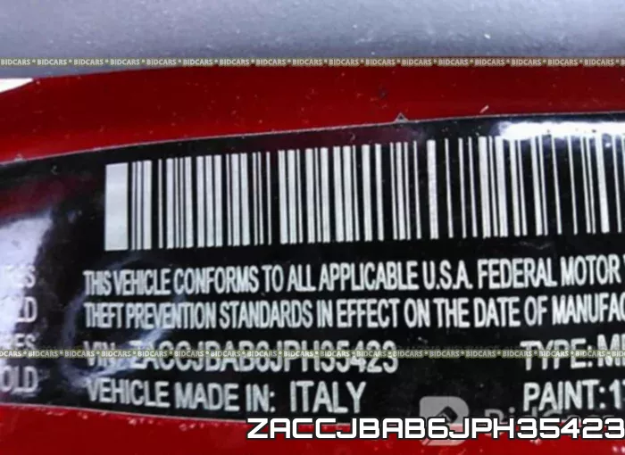ZACCJBAB6JPH35423 фото 10