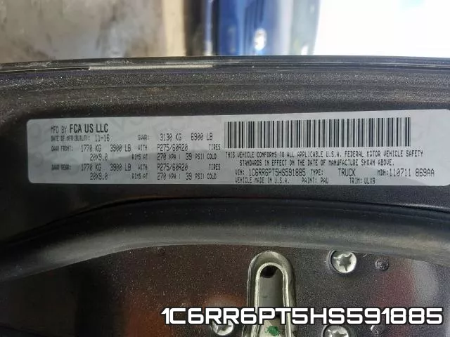 1C6RR6PT5HS591885 фото 2