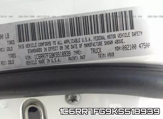 1C6RR7FG9KS518939 фото 10