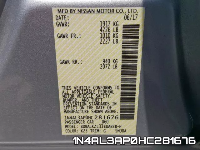 1N4AL3AP0HC281676 фото 2