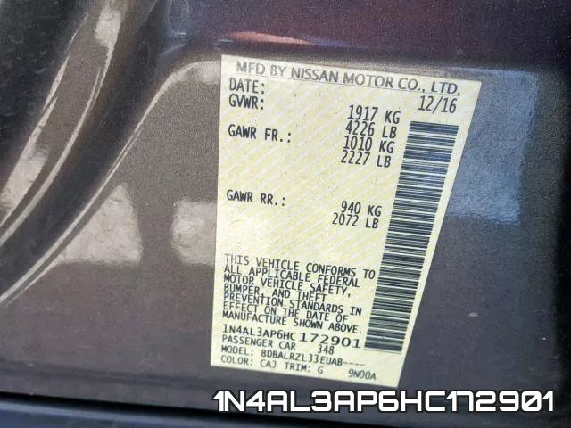 1N4AL3AP6HC172901 фото 2