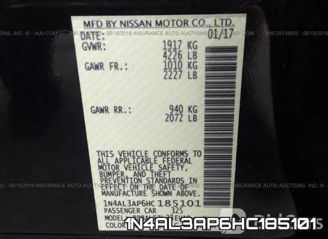 1N4AL3AP6HC185101 фото 10