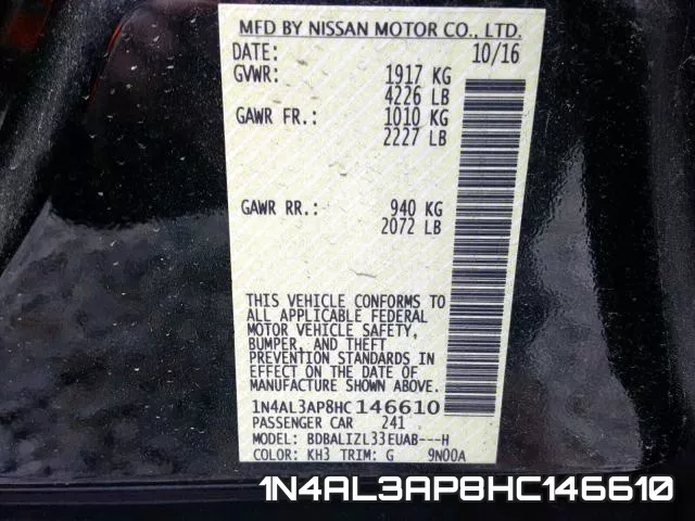 1N4AL3AP8HC146610 фото 2