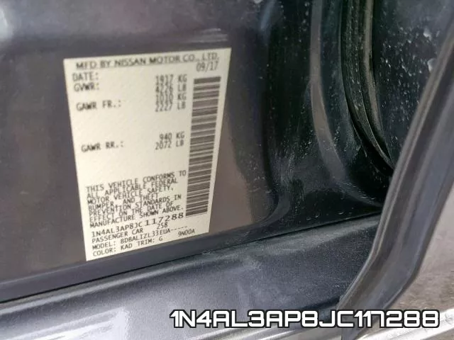 1N4AL3AP8JC117288 фото 2