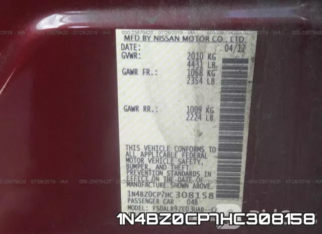 1N4BZ0CP7HC308158 фото 10