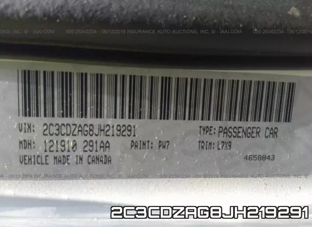 2C3CDZAG8JH219291 фото 10