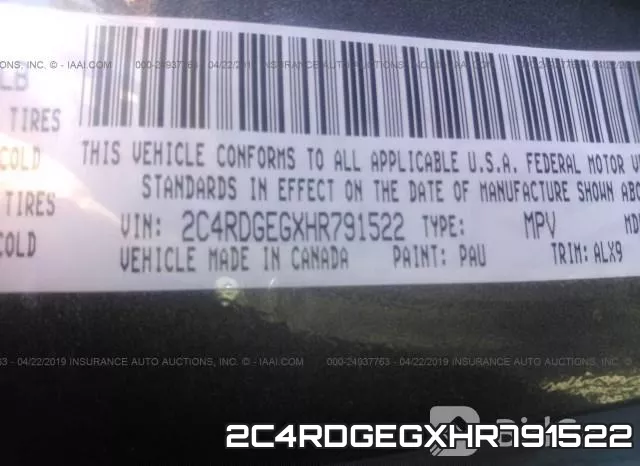 2C4RDGEGXHR791522 фото 10